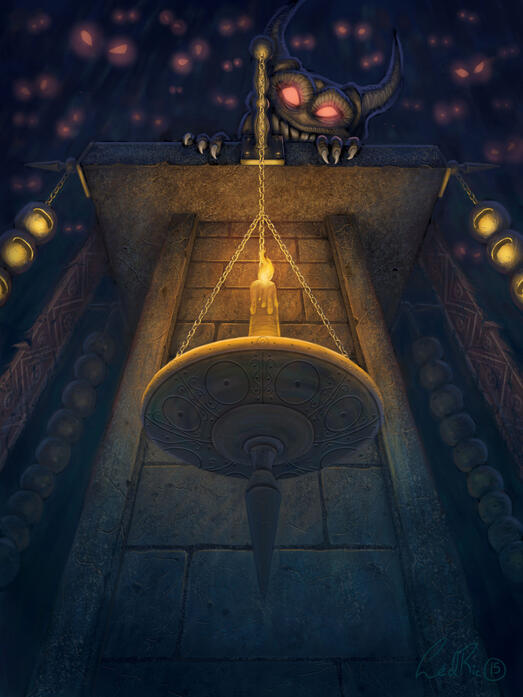 Chandelle de la peur Illustration par Cédric Godin Olicard.